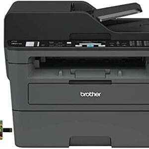 Brother MFC L2700 Series Compact Wireless Monochrome Laser All-in-One Printer, ADF, Mobile Printing, Print Copy Scan Fax, 2-line LCD, Up to 32 Pages/Min, Auto Duplex Printing, 32GB Tela USB Card