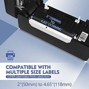 LUFIER Shipping Label Printer, Commercial Grade Direct Thermal Printer for Shipping Labels 4x6 Desktop Barcode Shipping Label Printer 150mm/s, Compatible with USPS, UPS, FedEx, Shopify, Ebay & Amazon