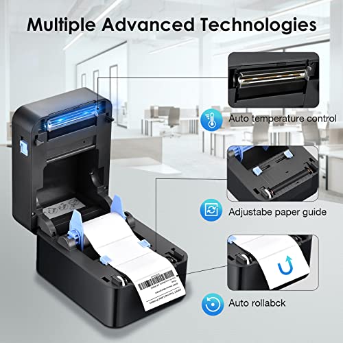 iDPRT Bluetooth Label Printer - 2022 Ultra Fast Thermal Label Printer with APP, Wireless Label Maker for 1"-3.15" Width Barcode, Address, Mailing, Filling etc, Support Windows, Mac, iOS& Android