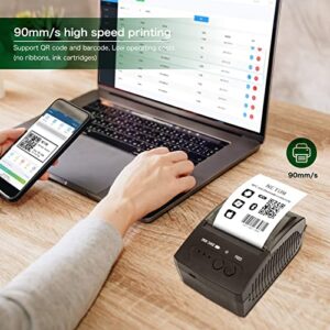 NETUM Bluetooth Receipt Printer, Portable 58mm Mini Thermal Pos Printer, Compatible with Android/Windows