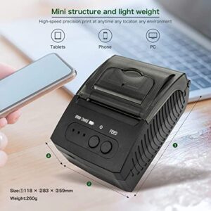 NETUM Bluetooth Receipt Printer, Portable 58mm Mini Thermal Pos Printer, Compatible with Android/Windows