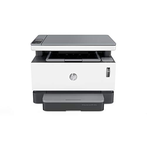 HP Neverstop Laser MFP 1202w Wireless Monochrome All-in-One Printer with cartridge-free toner tank, comes with up to 5,000 pages of toner in the box (5HG92A)