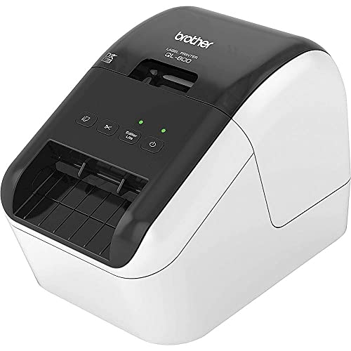 Brother QL-800 High-Speed Professional Label Printer - Wired USB Connectivity - 2.4" Wide, 300 x 300 dpi, 93 Labels Per Minute, Automatic Cutter, Black and Red Printing, Postage and Barcode Printer