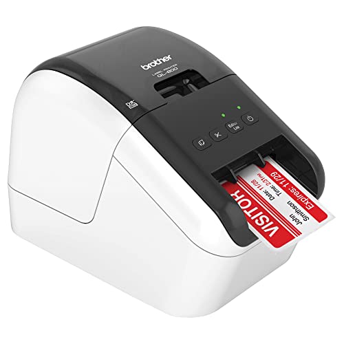 Brother QL-800 High-Speed Professional Label Printer - Wired USB Connectivity - 2.4" Wide, 300 x 300 dpi, 93 Labels Per Minute, Automatic Cutter, Black and Red Printing, Postage and Barcode Printer