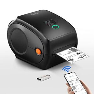 vevor direct bluetooth thermal label printer hd(300dpi), all in one bt-usb cable dual-use shipping label printer w/automatic label recognition, support windows/macos/linux/chromebook/android/ios