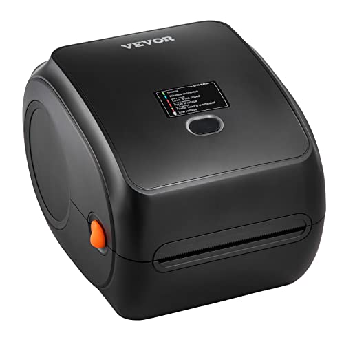 VEVOR Direct Bluetooth Thermal Label Printer HD(300DPI), All in One BT-USB Cable Dual-use Shipping Label Printer w/Automatic Label Recognition, Support Windows/MacOS/Linux/Chromebook/Android/iOS