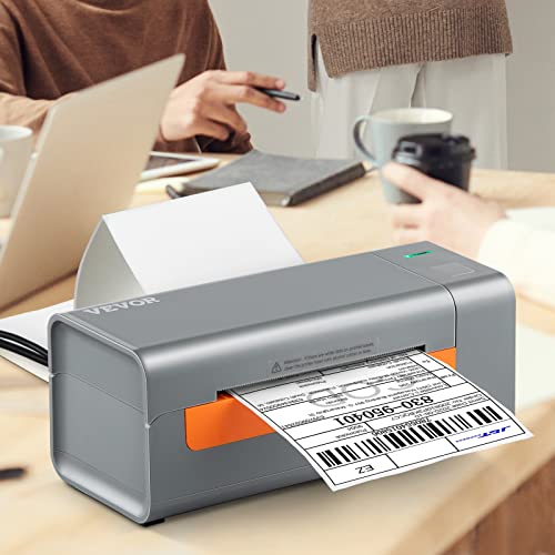 VEVOR Bluetooth Thermal Label Printer, Wireless Shipping Label Printer w/Automatic Label Recognition, Support Windows/MacOS/Linux/Chromebook/Android/iOS, Compatible with USPS, Amazon, Ebay, Etsy, etc