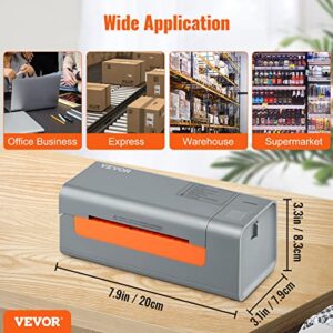 VEVOR Bluetooth Thermal Label Printer, Wireless Shipping Label Printer w/Automatic Label Recognition, Support Windows/MacOS/Linux/Chromebook/Android/iOS, Compatible with USPS, Amazon, Ebay, Etsy, etc