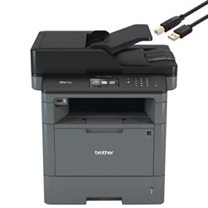 brother mfc-l5705dw all-in-one wireless monochrome laser printer – print copy scan fax – 42 ppm, 1200×1200 dpi, 3.7″ touch lcd, 256mb memory, auto duplex printing, 50-sheet adf, broage printer_cable
