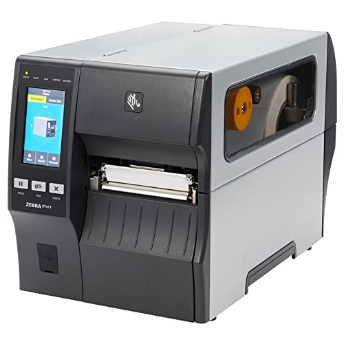 ZEBRA ZT411 300 dpi Thermal Transfer and Direct Thermal Industrial Printer - Ethernet, Bluetooth, Serial, USB, Connectivity, 14 IPS, 4-inch Print Width, Monochrome - ZT41143-T010000Z, JTTANDS