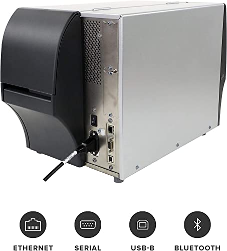 ZEBRA ZT411 300 dpi Thermal Transfer and Direct Thermal Industrial Printer - Ethernet, Bluetooth, Serial, USB, Connectivity, 14 IPS, 4-inch Print Width, Monochrome - ZT41143-T010000Z, JTTANDS