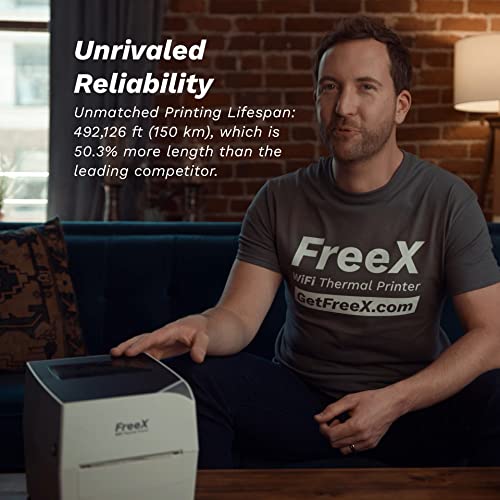 FreeX [Intro Offer] SuperRoll USB Thermal Printer for 4x6 Shipping Labels | 4x6 Shipping Labels Printer | Works with Zebra, Brother, Dymo Labelwriter 4XL, Rollo, Munbyn, MFlabel Labels