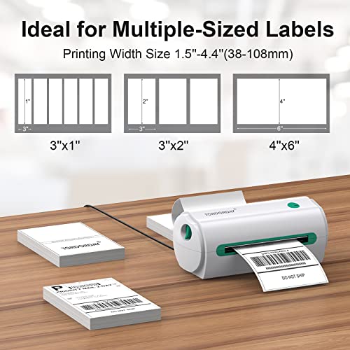 ALFUHEIM Thermal Label Printer TDD 4x6 Thermal Shipping Label Printer for Shipping Packages Small Business, Compatible with USPS, UPS, FedEx, Shopify, Amazon, Ebay, Supports Windows, Mac OS