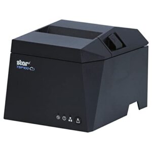 Star Micronics TSP143IV TSP143III TSP100III Ethernet(LAN) Thermal Receipt Printer with CloudPRNT,Android Open Accessory (AOA) and USB Cable Connectivity,250mm/sec Print Speed,203 dpi, Grey - YKGAV