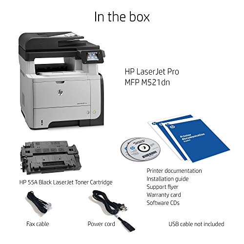 HP Laserjet Pro M521dn All-in-One Monochrome Laser Duplex Printer, Amazon Dash Replenishment Ready (A8P79A)