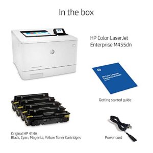 HP Color LaserJet Enterprise M455dn Duplex Printer (3PZ95A), white