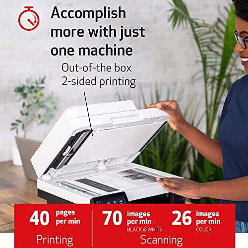 Canon imageCLASS MF455dw All-in-One Wireless Monochrome Laser Printer, White - Print Scan Copy Fax - 40 ppm, 600 x 600 dpi, 1GB Memory, Auto 2-Sided Printing, 8.5x14 Legal, 5" Touch Panel, Ethernet