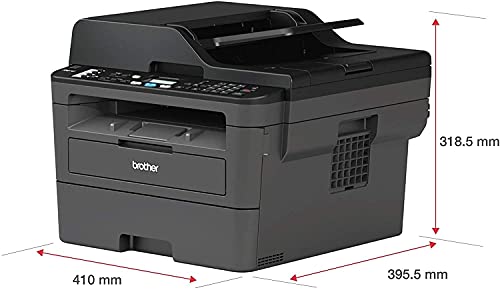 Brother L-2710DW Series Compact Monochrome All-in-One Laser Printer I Print Copy Scan Fax I Wirless I Mobile Printing I Auto 2-Sided Printing I ADF I 32 ppm I ADF + Printer Cable