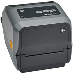 Ybpitt Zebra ZD621 300 DPI Thermal Transfer Desktop and Direct Thermal Printer with Tear Bar, USB, Bluetooth 4.1, Serial, Ethernet Connectivity - 6 IPS, 4.27 Print Width - ZD621T JTTANDS, Gray