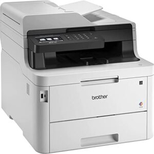 Brother MFC-L3770CDW Wireless Color All-in-One Laser Printer, Auto 2-Sided Printing, 3.7 Inch Color Touchscreen, Print Scan Copy, 30-Sheet Capacity, Bundle with JAWFOAL Printer Cable