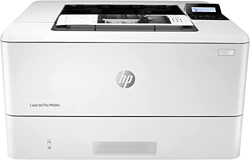 HP Laserjet Pro M404n Single-Function Wired Monochrome Laser Printer, White - Print only - 40 ppm, 4800 x 600 dpi, 256MB Memory, 8.5 x 14, Ethernet, Cbmou Printer_Cable