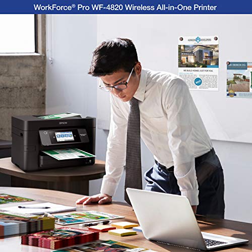 Epson Workforce Pro WF-4820 Wireless All-in-One Printer with Auto 2-Sided Printing, 35-Page ADF, 250-sheet Paper Tray and 4.3" Color Touchscreen (Renewed)