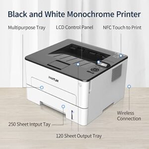 Pantum Monochrome Laser Printer Black and White Laser Printer Wireless Small Computer Printer with Auto Duplex 2-Sided Printer Home Use with Mobile Printing and School Student, 30ppm P3012DW