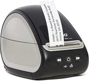dymo labelwriter 550 turbo direct thermal label printer, usb and lan connectivity monochrome label maker – print up to 90 labels per minute, 300 dpi, auto label recognition