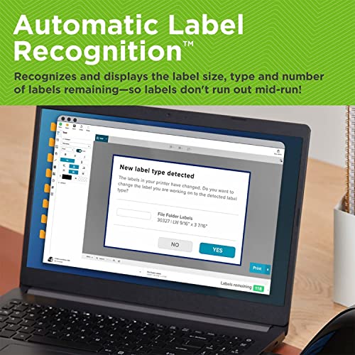 DYMO LabelWriter 550 Turbo Direct Thermal Label Printer, USB and LAN Connectivity Monochrome Label Maker - Print up to 90 Labels Per Minute, 300 dpi, Auto Label Recognition