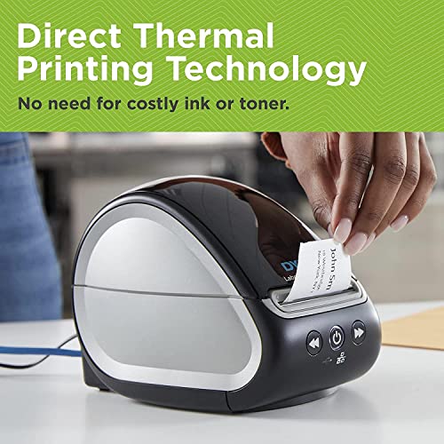 DYMO LabelWriter 550 Turbo Direct Thermal Label Printer, USB and LAN Connectivity Monochrome Label Maker - Print up to 90 Labels Per Minute, 300 dpi, Auto Label Recognition