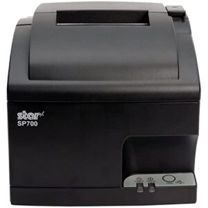 Star Micronics SP742ME Ethernet Monochrome Impact Kitchen Receipt Printer for Restaurant Order Coupo and Tickets, Gray - Compatible with Square and Clover, Auto Cutter, Internal Power Supply - JTTANDS