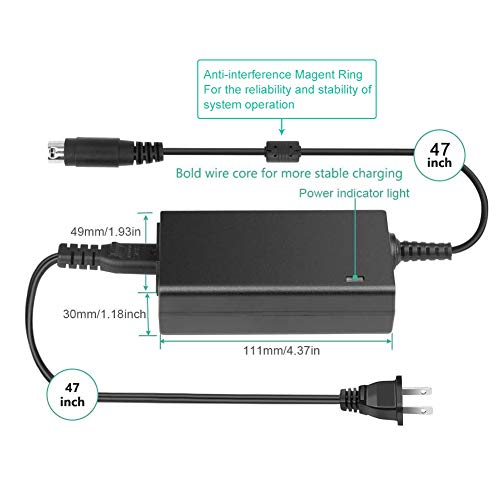 HKY 24v (3-pin) Ac Dc Adapter Compatible with Epson POS Thermal POS ReadyPrint Thermal Receipt Printer (C31CD52062) Replacement Switching Power Supply Cord Charger