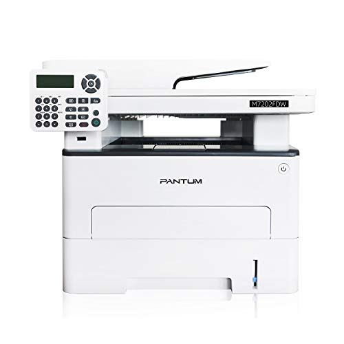 Pantum M7202FDW All-in-One Laser Printer Copier Scanner Fax, High Print and Copy Speed, Auto-Duplex Printing, with Wireless, Ethernet & USB Capabilities (V2W81B)