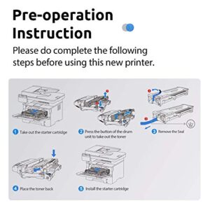 Pantum M7202FDW All-in-One Laser Printer Copier Scanner Fax, High Print and Copy Speed, Auto-Duplex Printing, with Wireless, Ethernet & USB Capabilities (V2W81B)