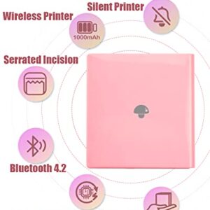 Memoking Inkless Bluetooth Printer Wireless - 2" Thermal Mini Printer Portable Photo Printer - M02 Sticker Printer Machine for Pad&Phone, HD Mini Sticker Maker Machine Printer for Memos,Sticker,Photos