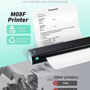 Itari Portable Printer Wireless for Travel, [New] M08F-Letter Bluetooth Mobile Printer Support 8.5" X 11" US Letter, No-Ink Thermal Compact Printer, with 1 Box of 100 Original Letter Thermal Papers