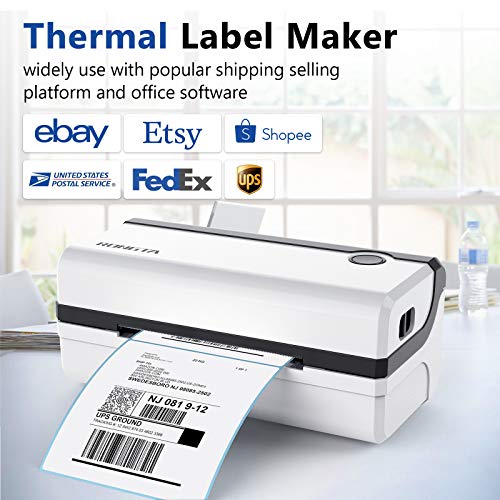 Rongta High Speed 4x6 Shipping Label Printer Commercial Thermal Postage Barcode Printers Compatible with Windows & MAC for Office Home Ebay, Amazon, FedEx, Shopify, RP420 White