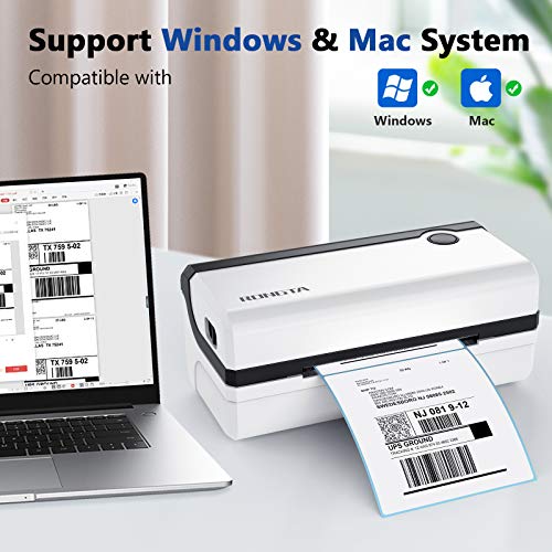 Rongta High Speed 4x6 Shipping Label Printer Commercial Thermal Postage Barcode Printers Compatible with Windows & MAC for Office Home Ebay, Amazon, FedEx, Shopify, RP420 White