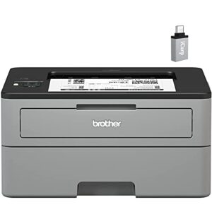 Brother HL-L23 50DW Series Compact Wireless Monochrome Laser Printer - Mobile Printing - Auto Duplex Printing - Up to 32 Pages/min - Up to 250 Sheet Paper - 1-line LCD Display + USB-C Adapter
