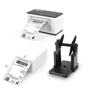 munbyn shipping label printer, 4×6 label printer for shipping packages, external rolls label holder