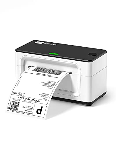 MUNBYN Shipping Label Printer, 4x6 Label Printer for Shipping Packages, External Rolls Label Holder