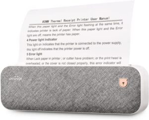 buyounger portable printer, a4 wireless bluetooth travel printer, portable thermal printer compatible with android and ios, mobile printer supports 2”/3”/4” papers width
