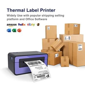 POLONO Shipping Label Printer Gray, 4x6 Thermal Label Printer for Shipping Packages, Commercial Direct Thermal Label Maker,Thermal Labels, 4"x 6" Direct Thermal Shipping Label (Pack of 1000