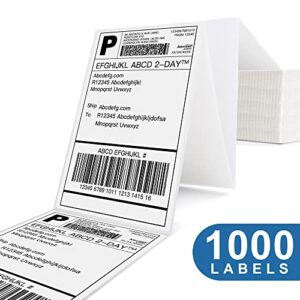 POLONO Shipping Label Printer Gray, 4x6 Thermal Label Printer for Shipping Packages, Commercial Direct Thermal Label Maker,Thermal Labels, 4"x 6" Direct Thermal Shipping Label (Pack of 1000