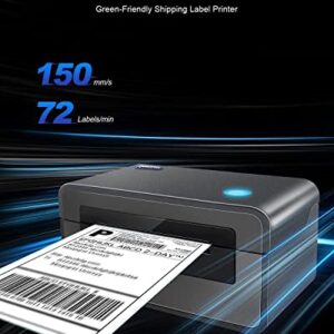 POLONO Shipping Label Printer Gray, 4x6 Thermal Label Printer for Shipping Packages, Commercial Direct Thermal Label Maker,Thermal Labels, 4"x 6" Direct Thermal Shipping Label (Pack of 1000