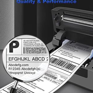 POLONO Shipping Label Printer Gray, 4x6 Thermal Label Printer for Shipping Packages, Commercial Direct Thermal Label Maker,Thermal Labels, 4"x 6" Direct Thermal Shipping Label (Pack of 1000