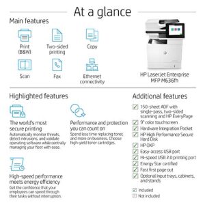 HP LaserJet Enterprise MFP M636fh Monochrome All-in-One Printer with built-in Ethernet & 2-sided printing (7PT00A)