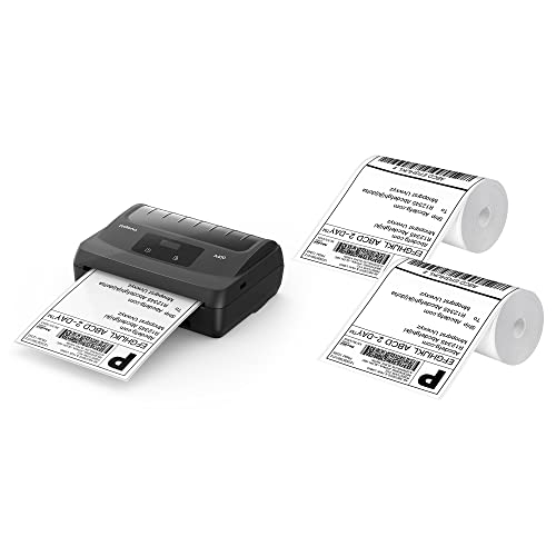 POLONO A400 Bluetooth Thermal Label Printer - 4x6 Label Printer for Small Business Shipping Packages - Portable Printer, Direct Thermal Shipping Labels 2Rolls (80 Labels/Roll)