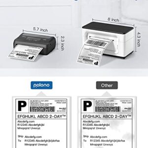 POLONO A400 Bluetooth Thermal Label Printer - 4x6 Label Printer for Small Business Shipping Packages - Portable Printer, Direct Thermal Shipping Labels 2Rolls (80 Labels/Roll)