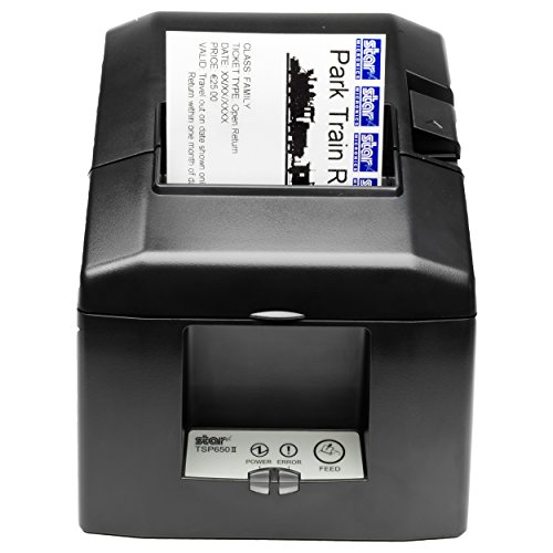 Star Micronics TSP654II (TSP650II Series) Ethernet Thermal Receipt Printer, Black - Ethernet Connectivity, 11.8 IPS, 203 dpi, 3.15" Max Print Width, Auto Cutter - YKGAV